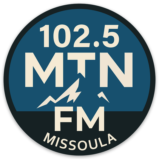 🎧 102.5 Mountain FM Logo Sticker