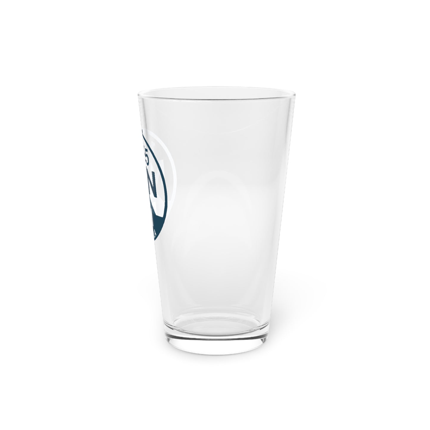 102.5 MTN FM Missoula Pint Glass – 16oz Beer Glass, Mountain Radio Logo
